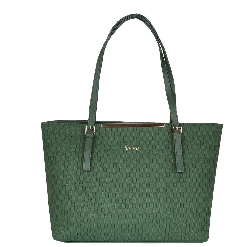 Classic Textured Tote Bag By Woomenly